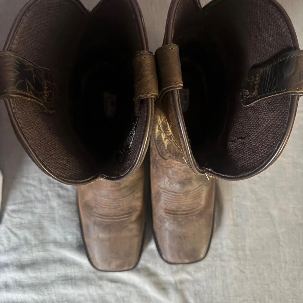Justin Waterproof Composite Toe Work Boots Men's Size 12 Brown Leather